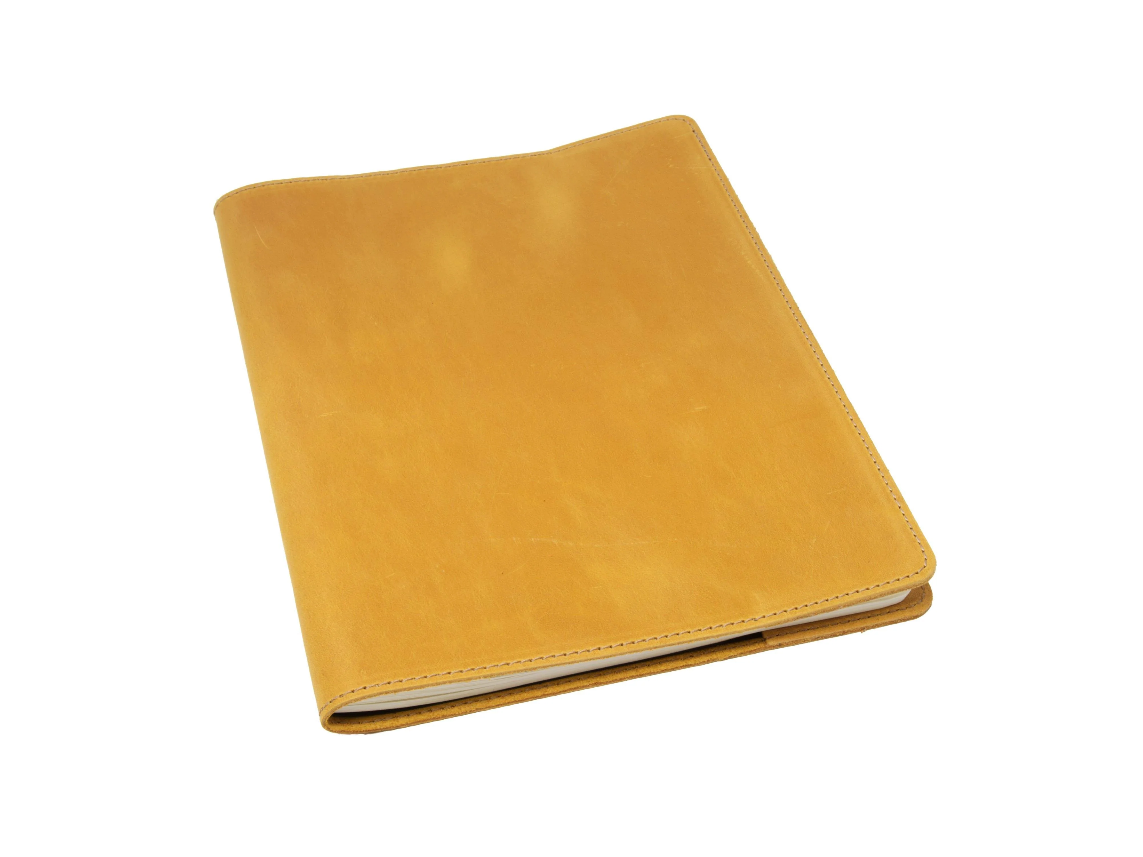 Crazy Horse Extra Large Leather Notebook - Wheat