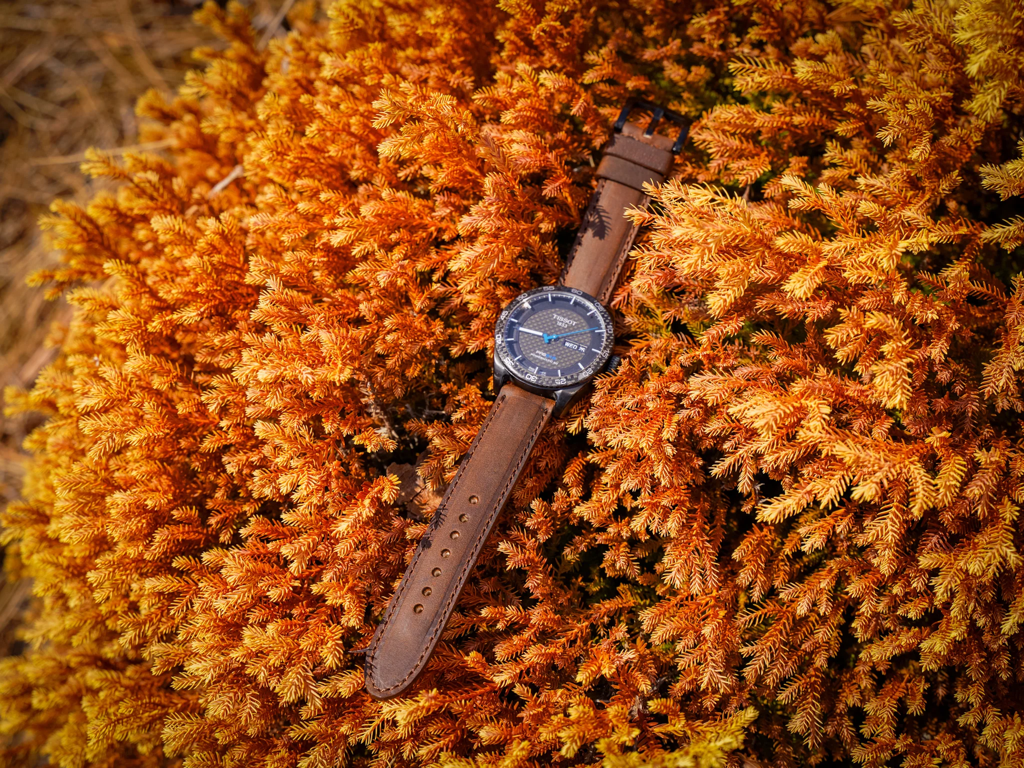 Crazy Horse Leather Watch Band - Brown