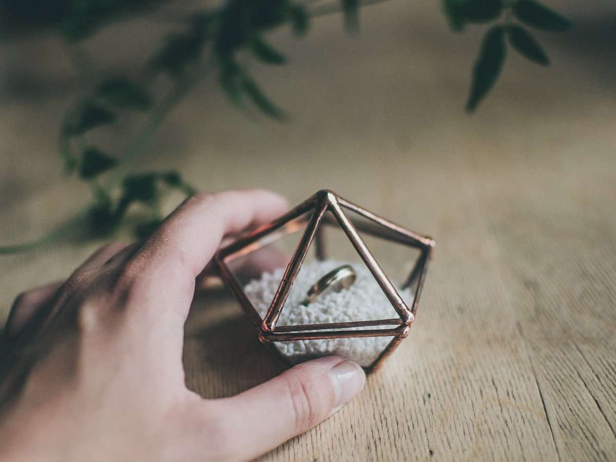 Geometric Glass Ring Box Mini
