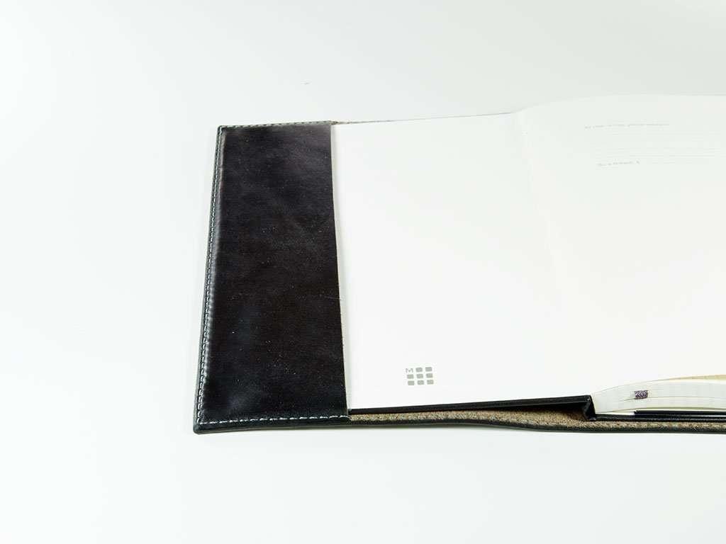 Horween Leather Moleskine Classic Notebook Cover - Black - Image 2