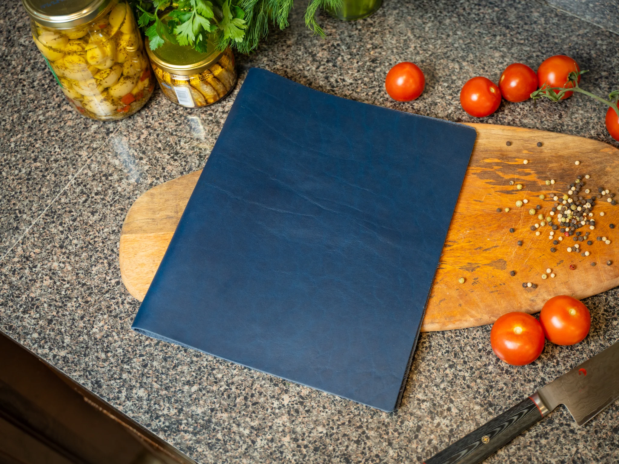 Milwaukee Leather Simple Menu Cover - Navy