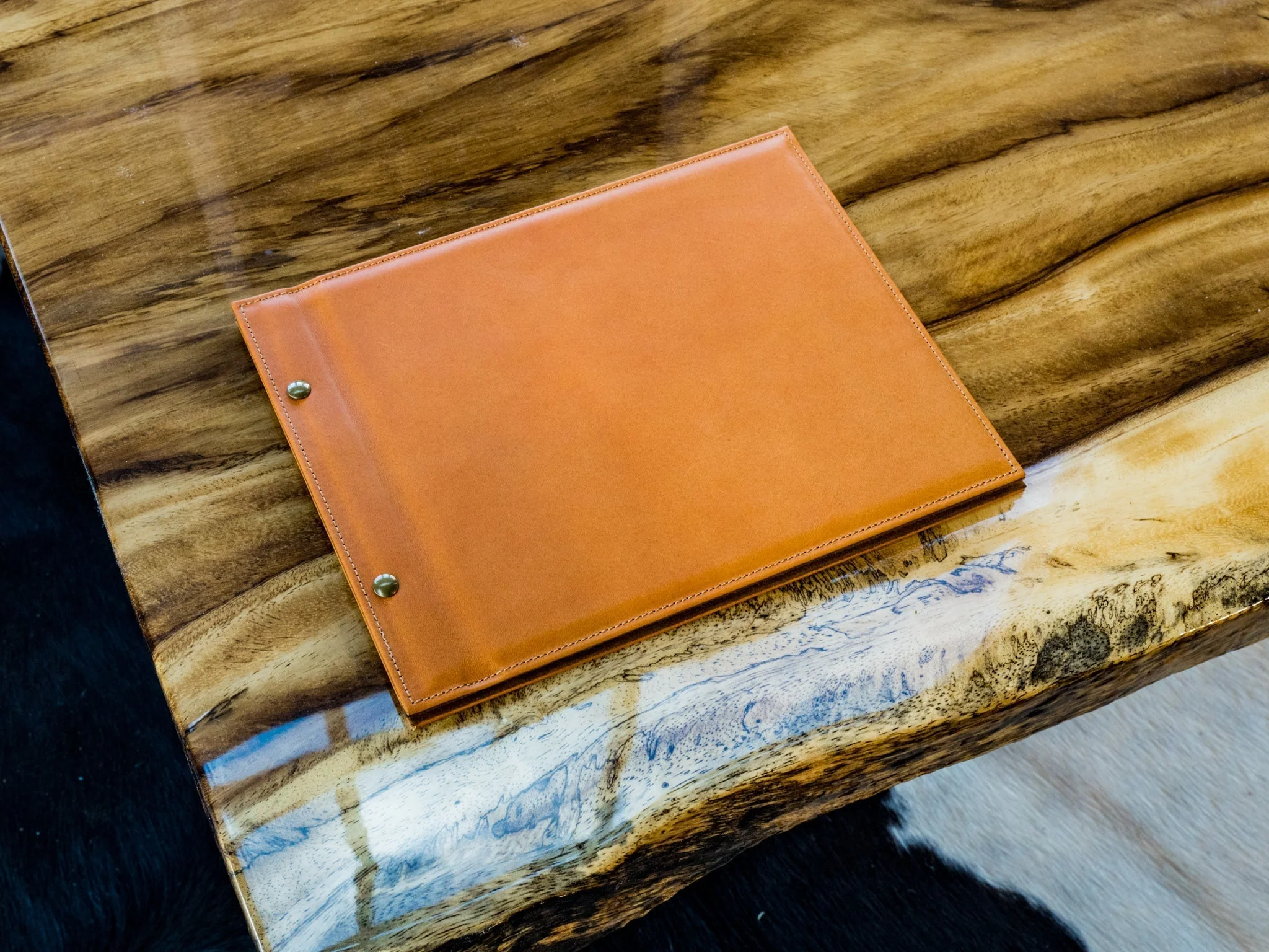 Leather Wedding Guest Book Branch - Image 3